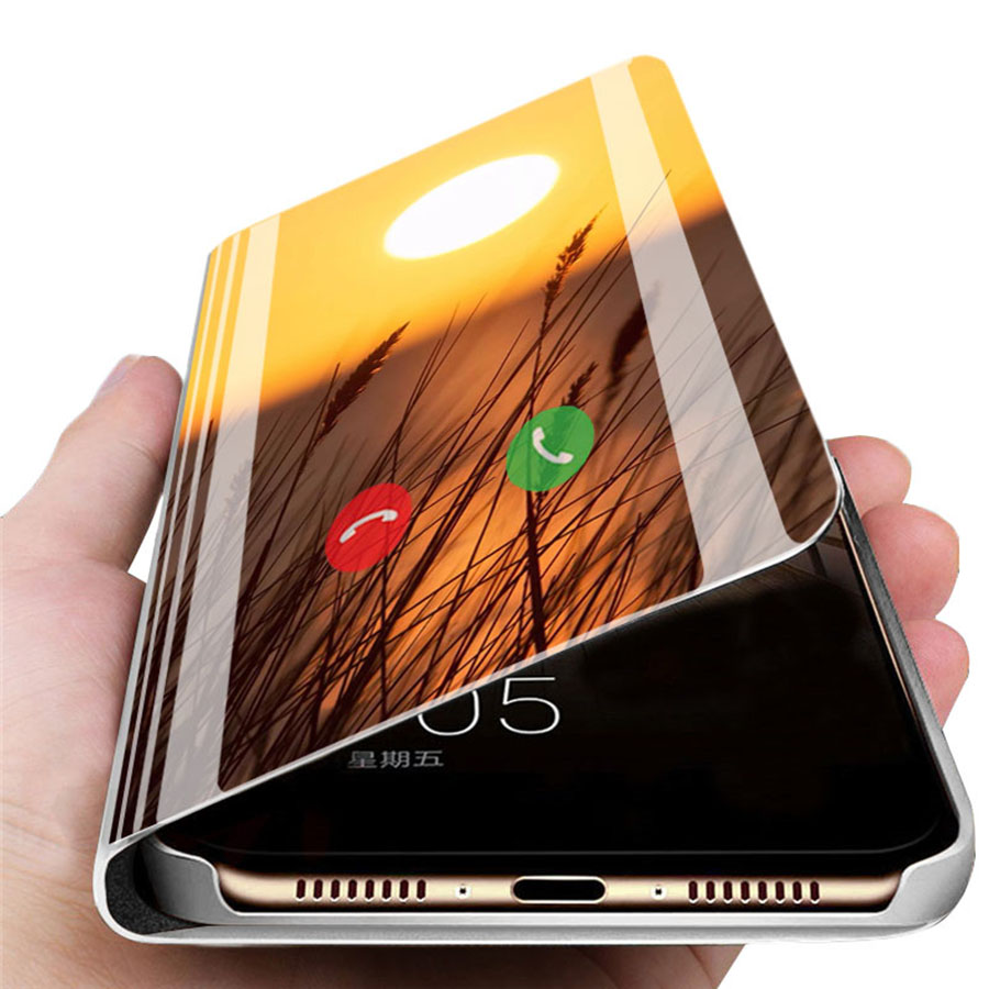 Mirror View Flip Phone Case For iPhone 11 / 11 Pro / 11 Pro Max Standing Case For iPhone XR XS MAX