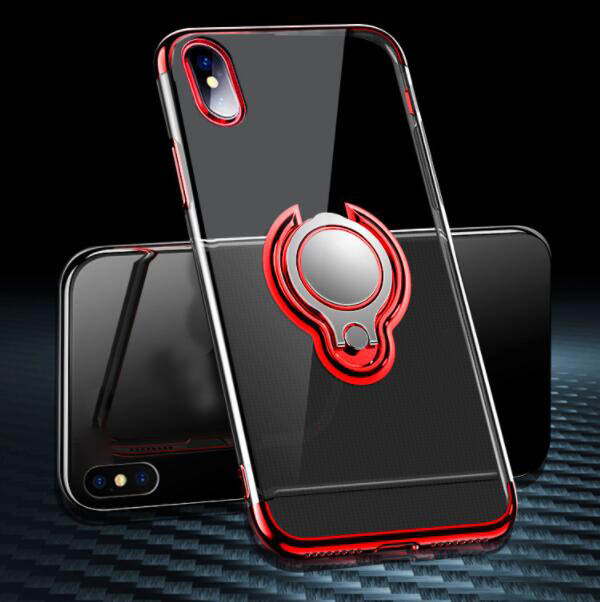 For Iphone 11 /11Pro XS MAX X 8 6 Metal Finger Ring Bracket Soft TPU Case Magnet Suction Stand Case