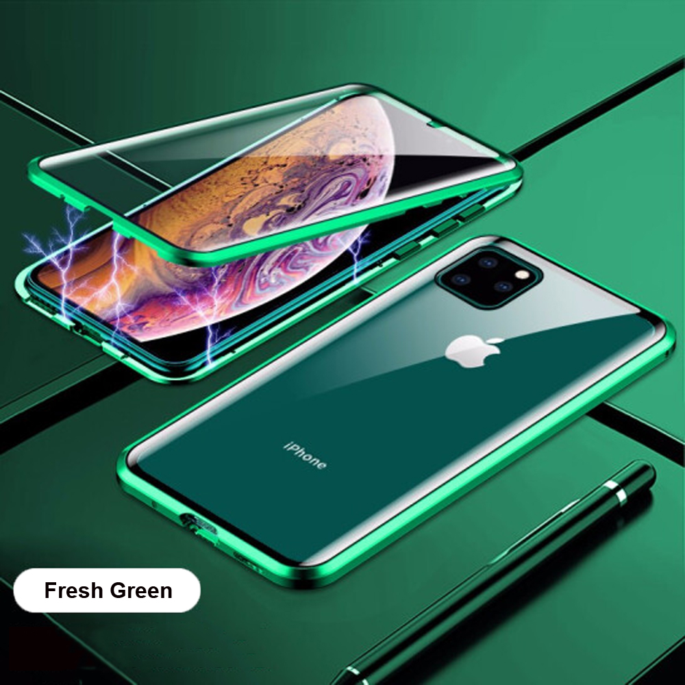 360 Double Side Temper Glass Metal Magnet Case Cover For Samsung Galaxy S20 / S20 Plus / S20 Ultra