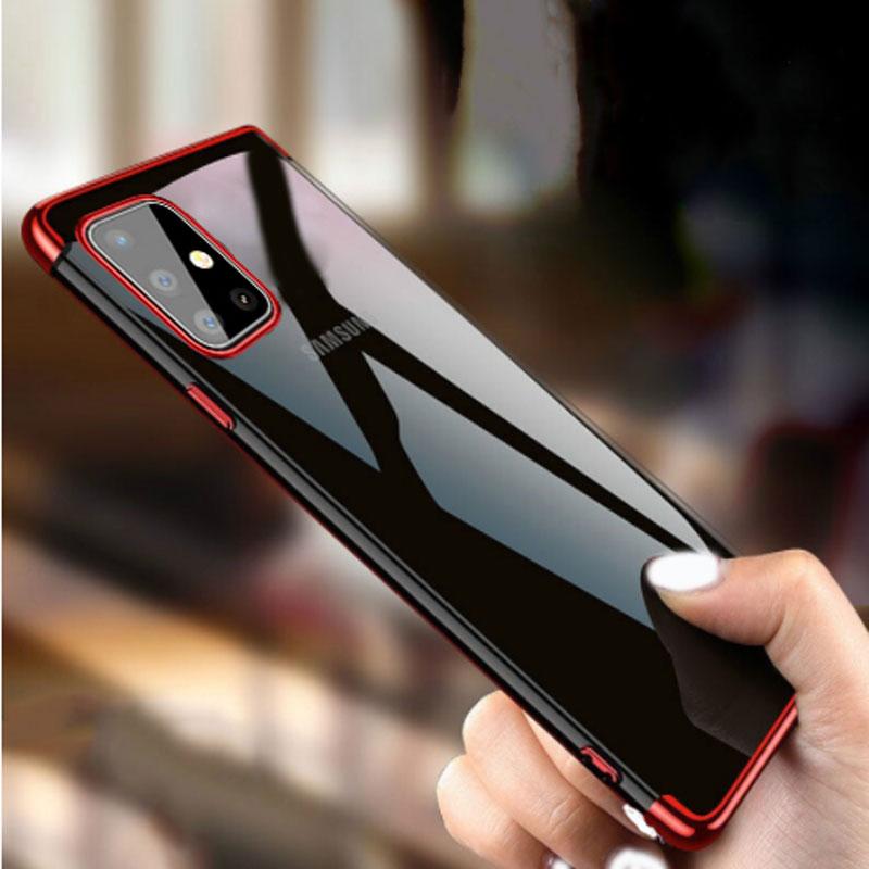Luxury Plating Clear Soft TPU Silicone Cover Case For Samsung S20 S20 Ultra S20 Plus S10 S9 S8