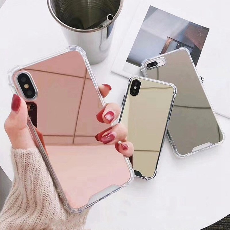 Mirror Phone Case For iphone 7 8 6s 6 plus X XR XS 11 Pro Max / 11 Pro Soft TPU Shockproof Cover