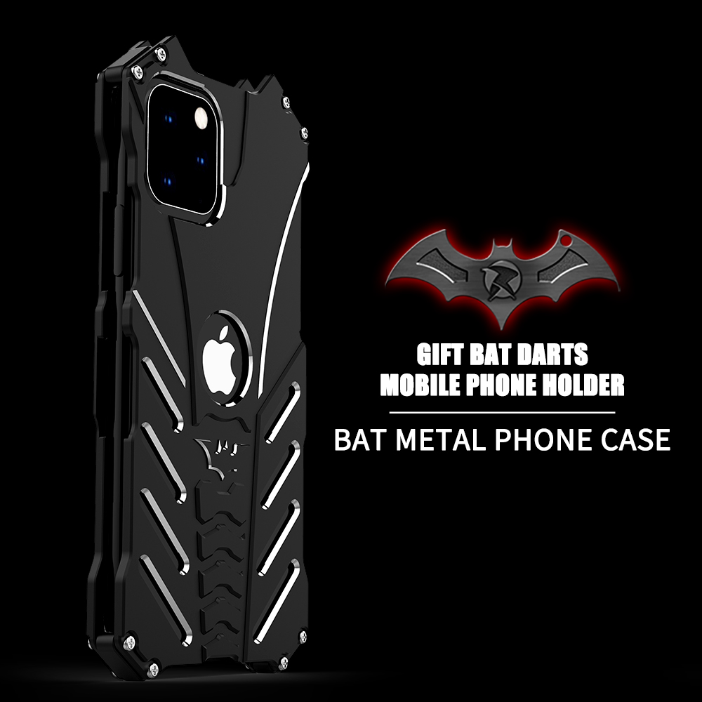 Metal Back Case for iPhone 11 Pro Max X XS Max XR 6 7 8 6S Plus Shockproof Anti-Drop Aluminum Case