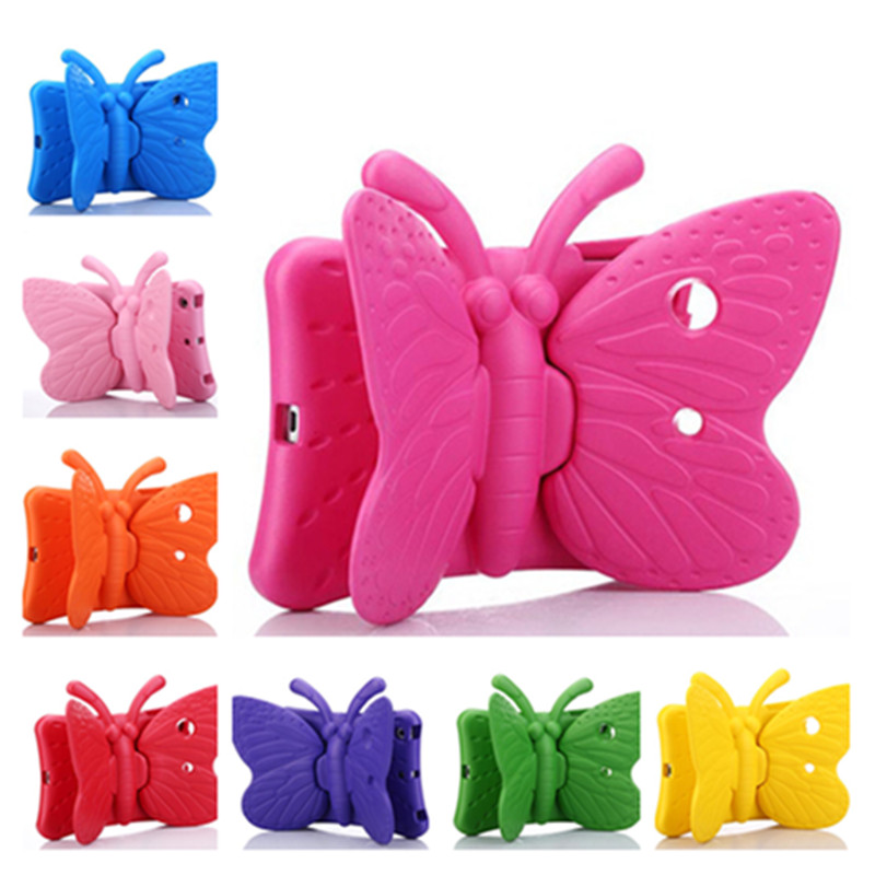 3D Cartoon EVA Children Cute Shockproof Case For iPad Mini 2 3 4 Kids Butterfly Stand Tablet Cover