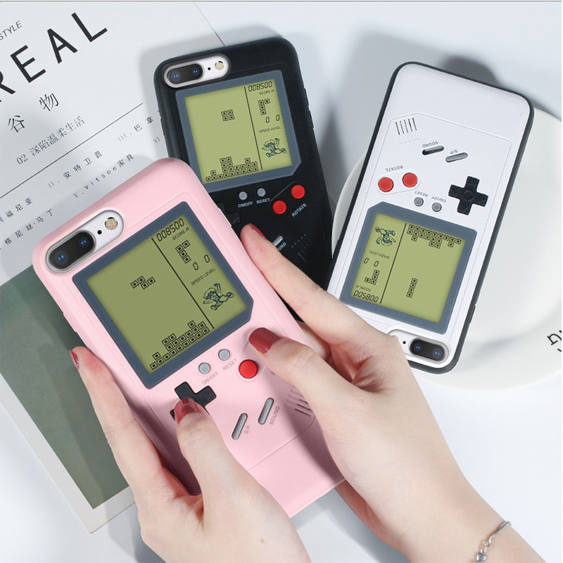 Game boy Tetris Phone Case for iPhone 11 /11 Pro XS 7 7Plus 8Plus XS Max XR Cover Without Battery