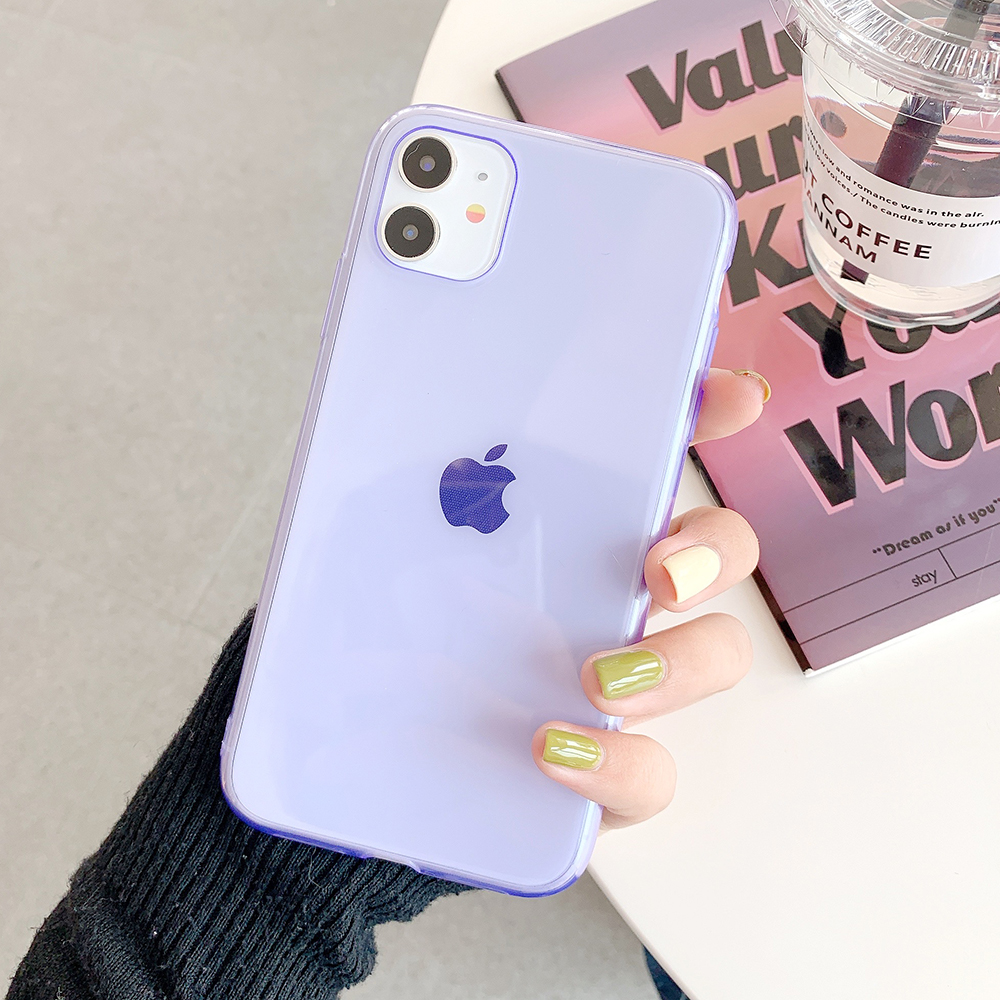 Transparent Phone Case For iPhone SE 2020 11 Pro X XR XS Max 7 8 Plus Simple Phone Back Soft Cover