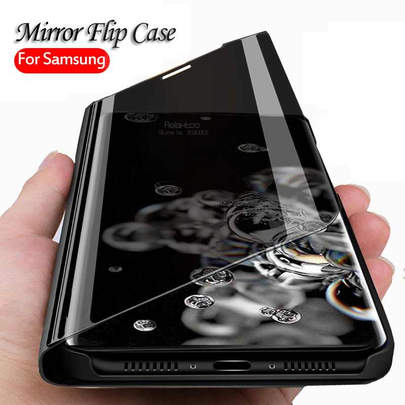 Smart Mirror Flip phone cover For Samsung Galaxy S20 S20 Ultra S20 Plus S10 S10 Plus Note 10 Note 9