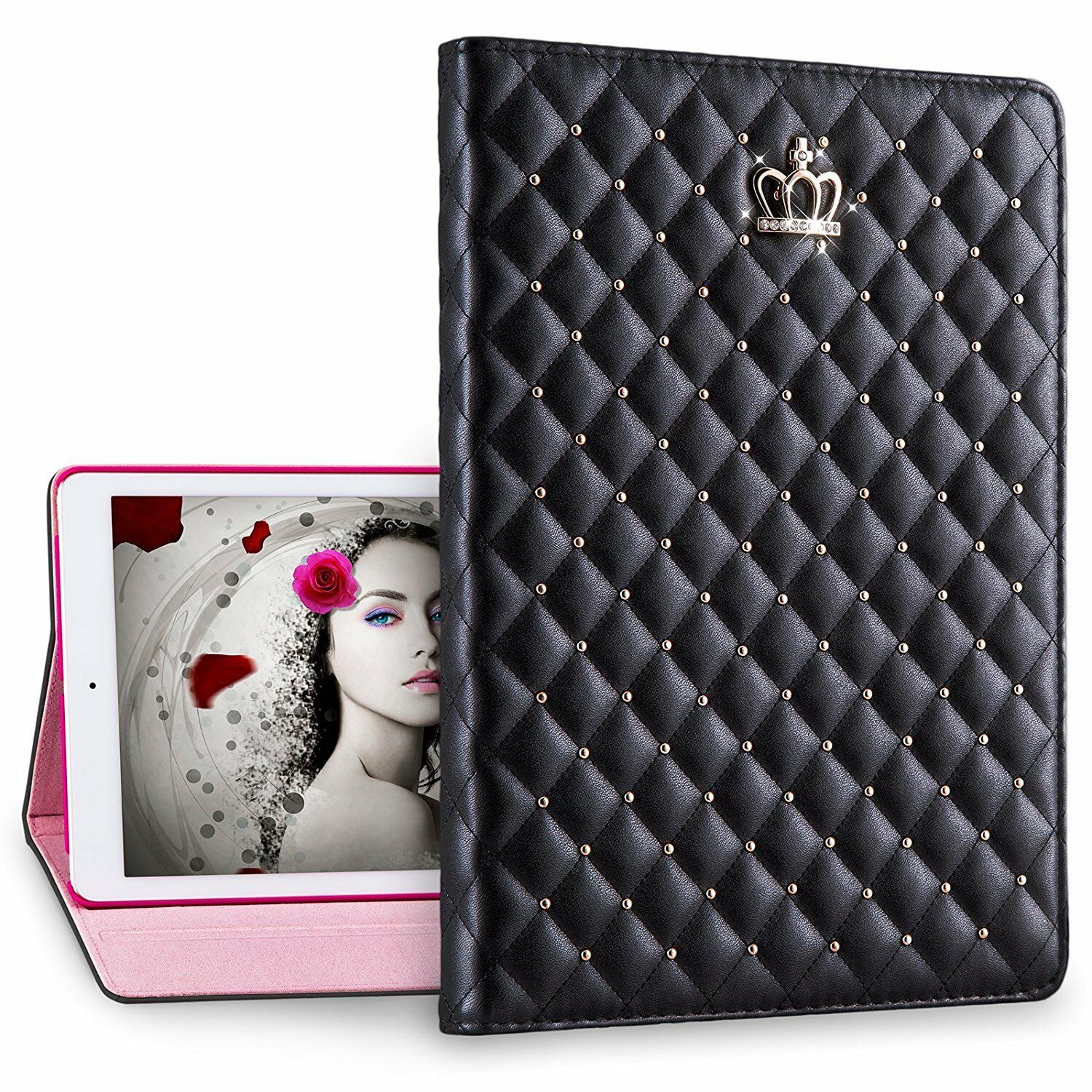 Luxury Smart Auto-Sleep Crown PU Leather Flip Stand Case for iPad Mini 1 2 3 4 5