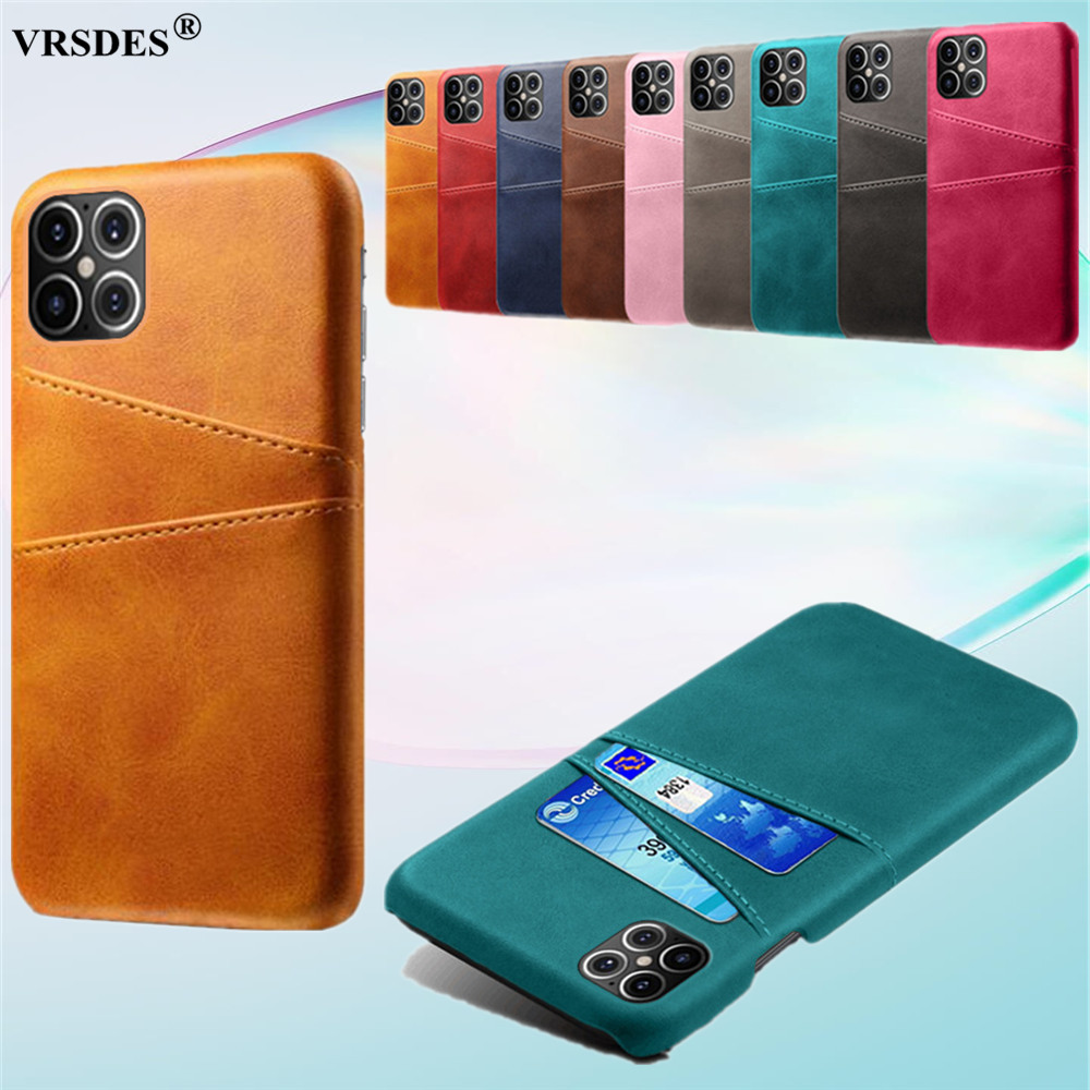 Slim Card Slots PU Leather+PC Case For iPhone 12 Pro Max 12 Mini XS MAX XR X 7 8 6 6S Plus SE 2020