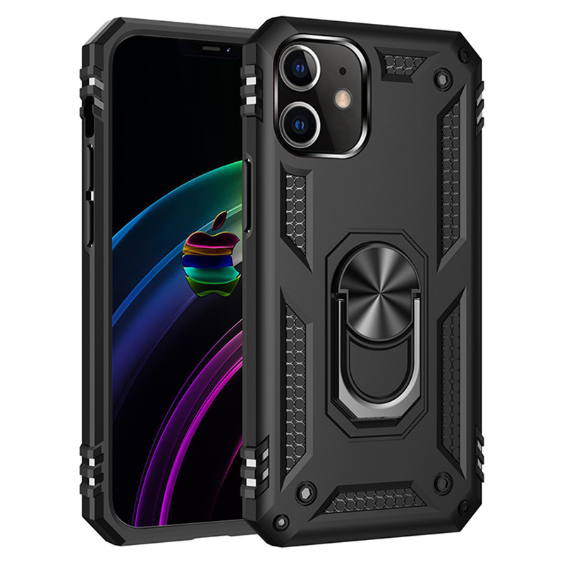 Kickstand Phone Case For iPhone 11 Pro 12 Pro Max XR XS Max Armor Finger Magnetic Ring Holder Cover