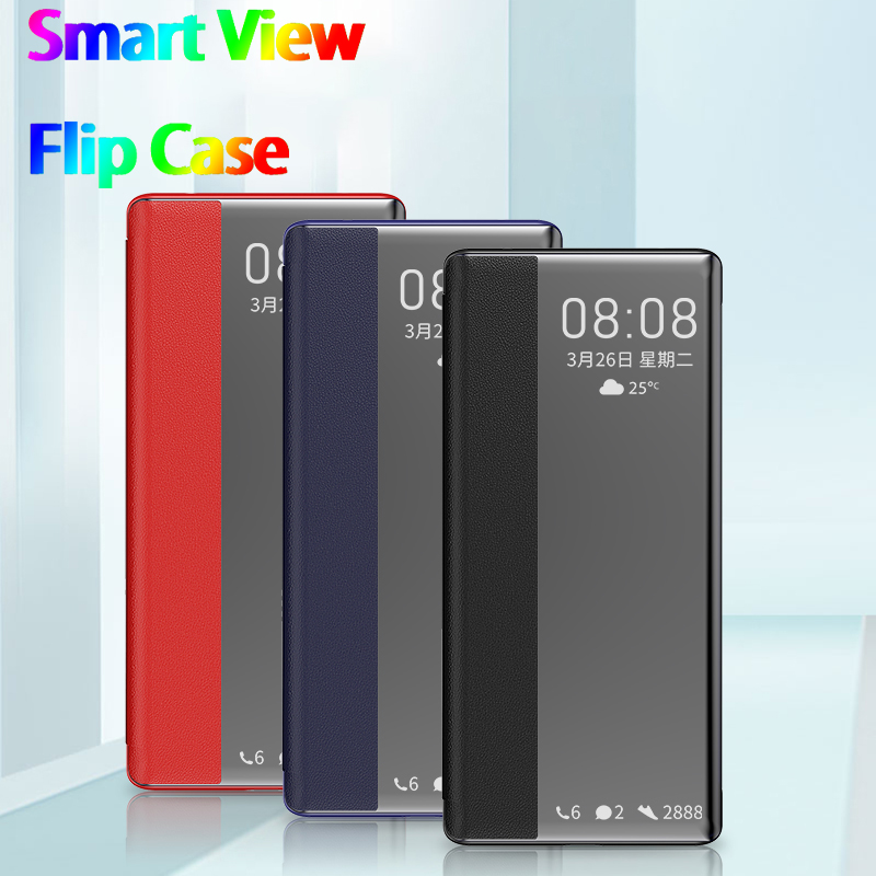 Smart View Flip Case For Samsung Galaxy S21 S30 Ultra S20 Plus  S10 S9 S8 PIus Note 10 Plus 9 8
