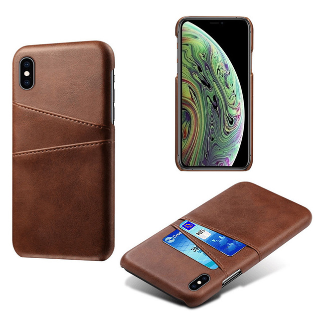Card Holder Leather Wallet Back Case for iphone X XR XS 11 12 Pro Max 12 Mini XS Max Phone Cover