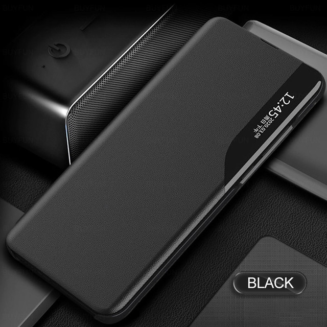 NEW Smart View Leather Flip Cover for Samsung Galaxy S21 Ultra S20 Plus  S21 FE 5G S20 S20 Ultra S10 Magnetic Stand Case