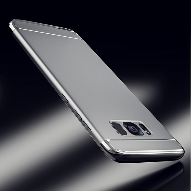 Luxury Plating 3 in 1 Phone Case For Samsung Galaxy S21 S20 S10 S9 S8 S7 Plus S20 Ultra Note 10 9 8 Plus PC Hard Cover Case