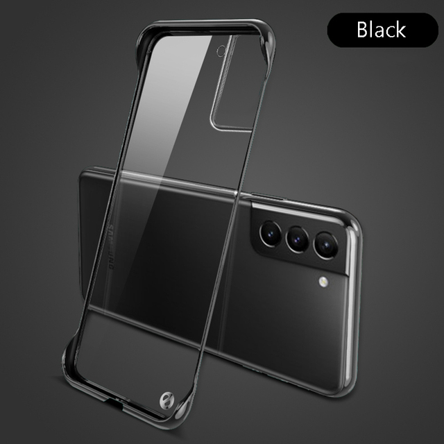 Ultra Thin Plating Frameless Case For Samsung Galaxy S22 S21 S20 Note 20 Ultra S10 Plus 5G Hard PC Clear Protect Back Cover Shell