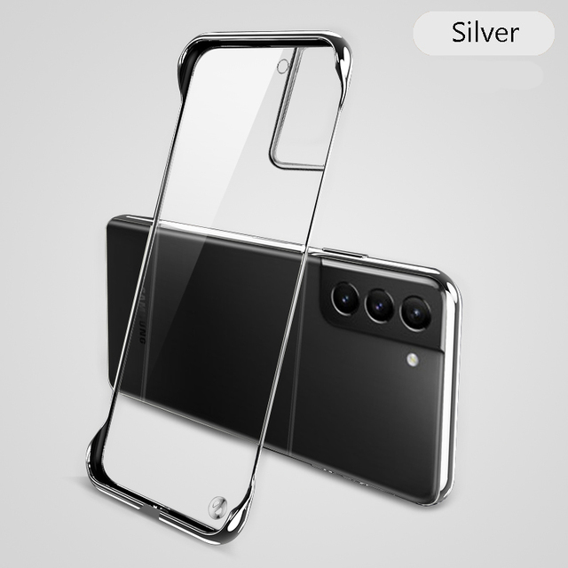 Ultra Thin Plating Frameless Case For Samsung Galaxy S22 S21 S20 Note 20 Ultra S10 Plus 5G Hard PC Clear Protect Back Cover Shell