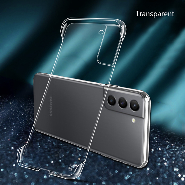Ultra Thin Plating Frameless Case For Samsung Galaxy S22 S21 S20 Note 20 Ultra S10 Plus 5G Hard PC Clear Protect Back Cover Shell