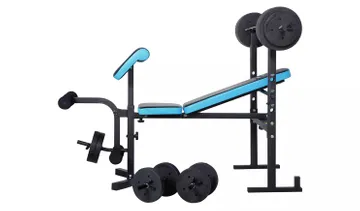 Men's health folding bench best sale and weights