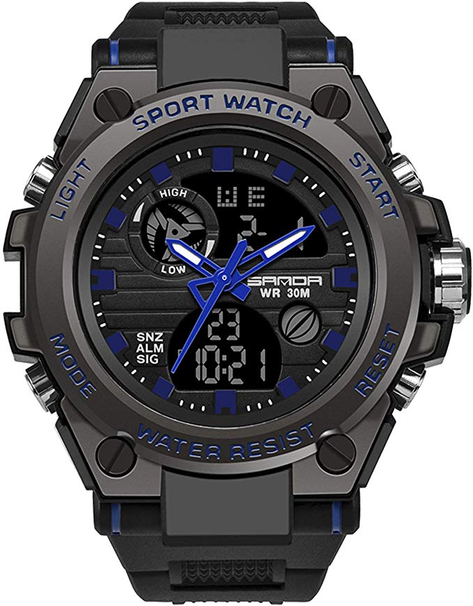 Military Watches Outdoor Sports Watches  LED Stopwatches Waterproof Digital Analog Watches