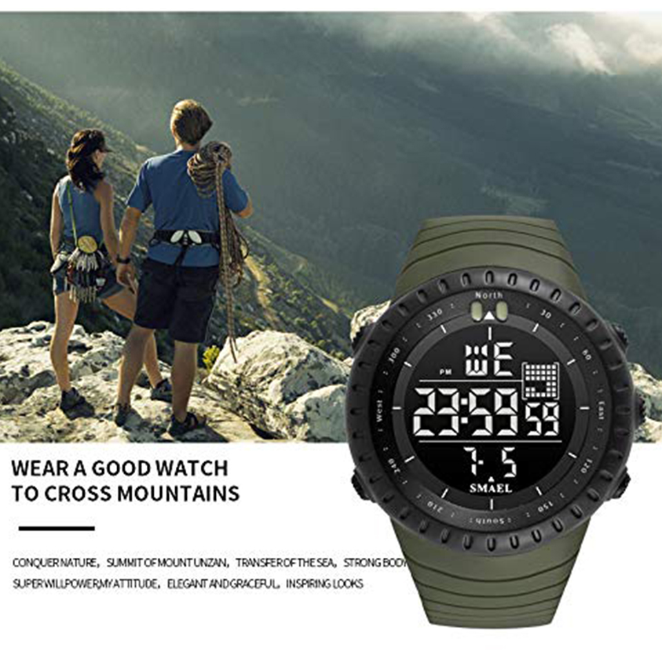 Army Watches Digital Sports Watches Waterproof Tactical Watches LED Backlit Watches