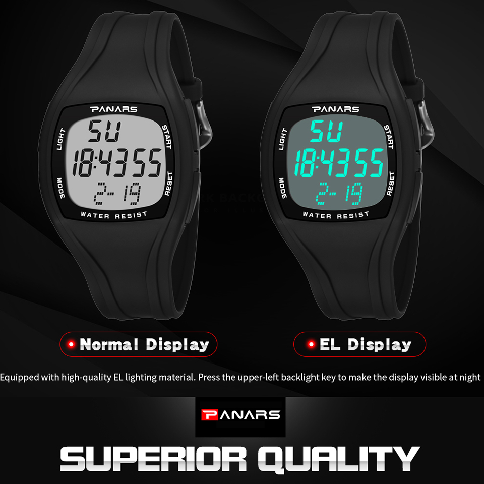 Sports Watch Waterproof LED Backlight  Military Watch  Alarm Distance Counter Alarm Clock Stopwatch