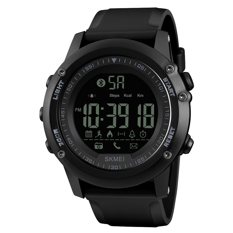 SKMEI Bluetooth Men Smart Sport Watch 5Bar Waterproof Men Digital Wristwatches Pedometer Calories