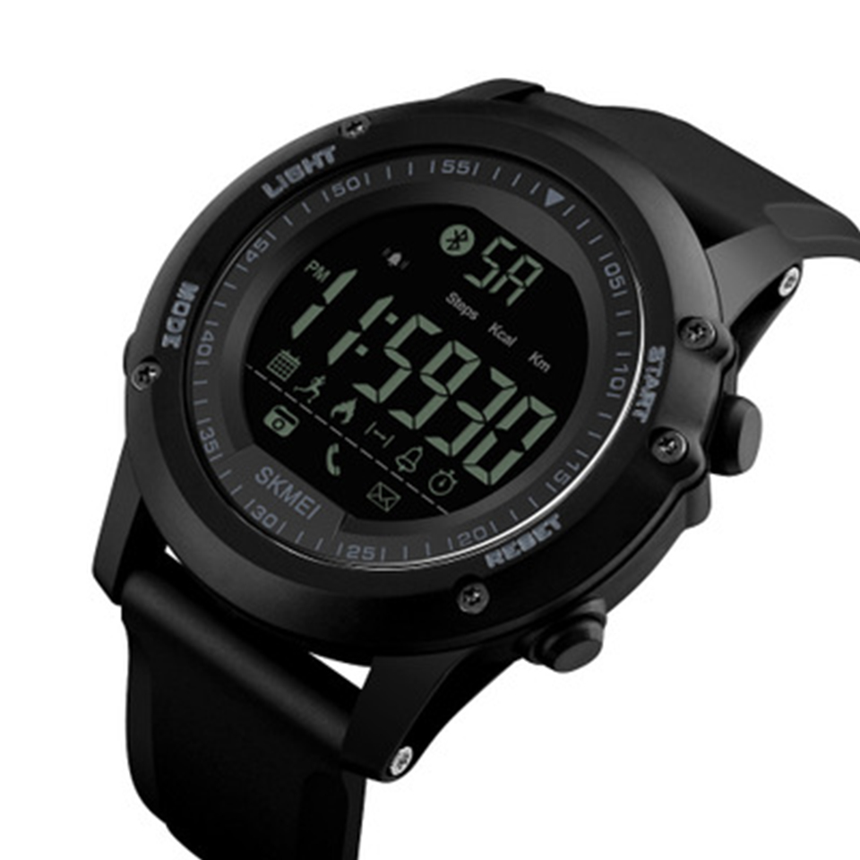 SKMEI Bluetooth Men Smart Sport Watch 5Bar Waterproof Men Digital Wristwatches Pedometer Calories