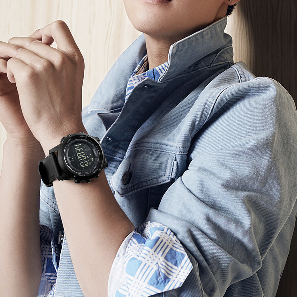 SKMEI Bluetooth Men Smart Sport Watch 5Bar Waterproof Men Digital Wristwatches Pedometer Calories