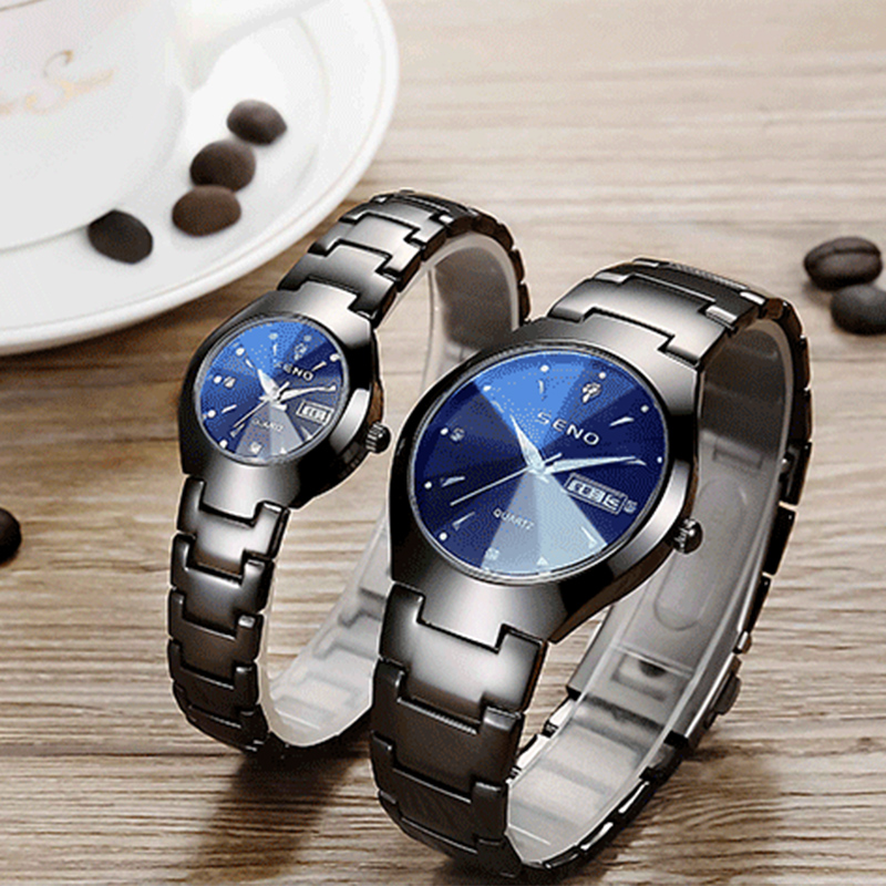Brand Luxury Lover Watches Quartz Calendar Dress Women Men Watch Couples Wristwatch