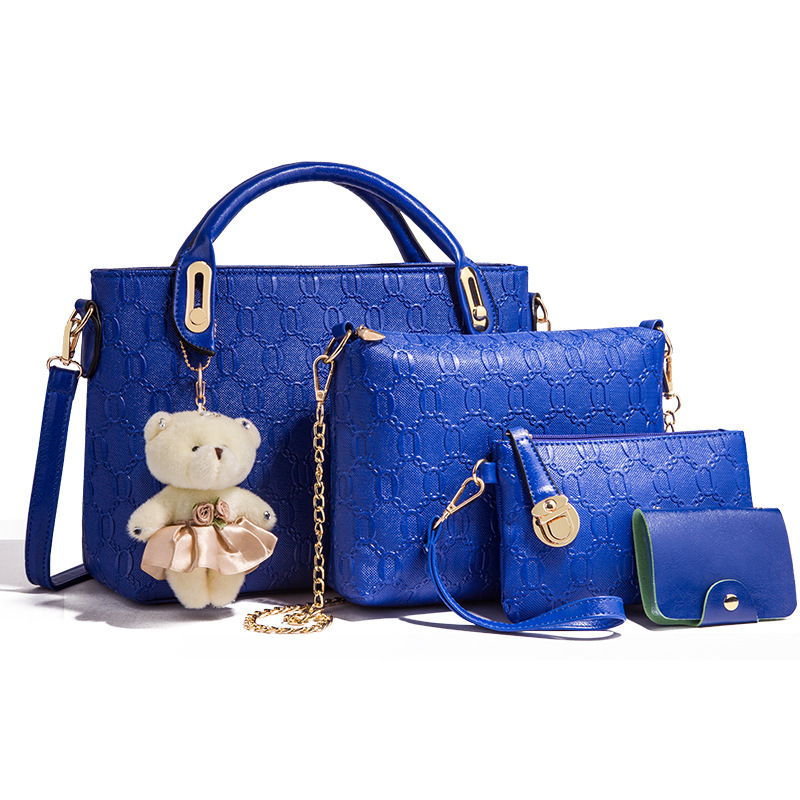 Classic Fashion  Casual PU Leather Women Handbag Shopping Bag Tote Tassel Chain Bag Purse  Card Bag