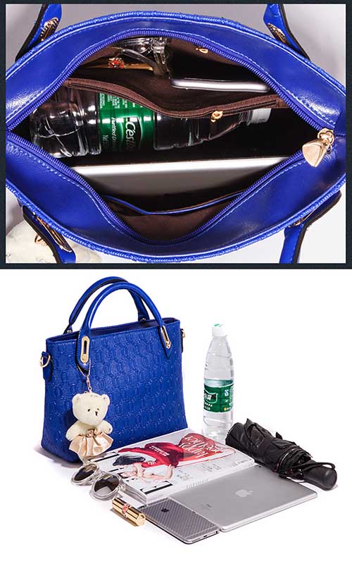 Classic Fashion  Casual PU Leather Women Handbag Shopping Bag Tote Tassel Chain Bag Purse  Card Bag