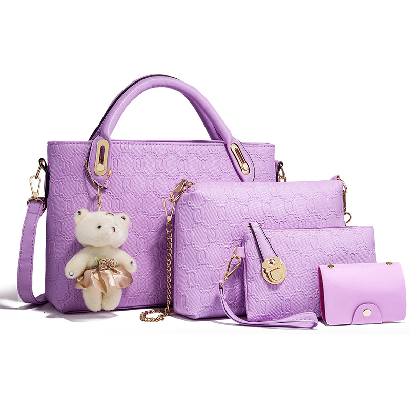 Classic Fashion  Casual PU Leather Women Handbag Shopping Bag Tote Tassel Chain Bag Purse  Card Bag