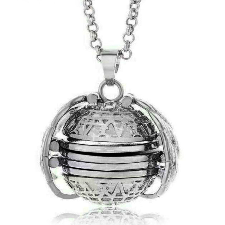 Fashion Expanding photo Locket Necklace Ball Locket Wing Design With long chain 4 Slots Pictureframe