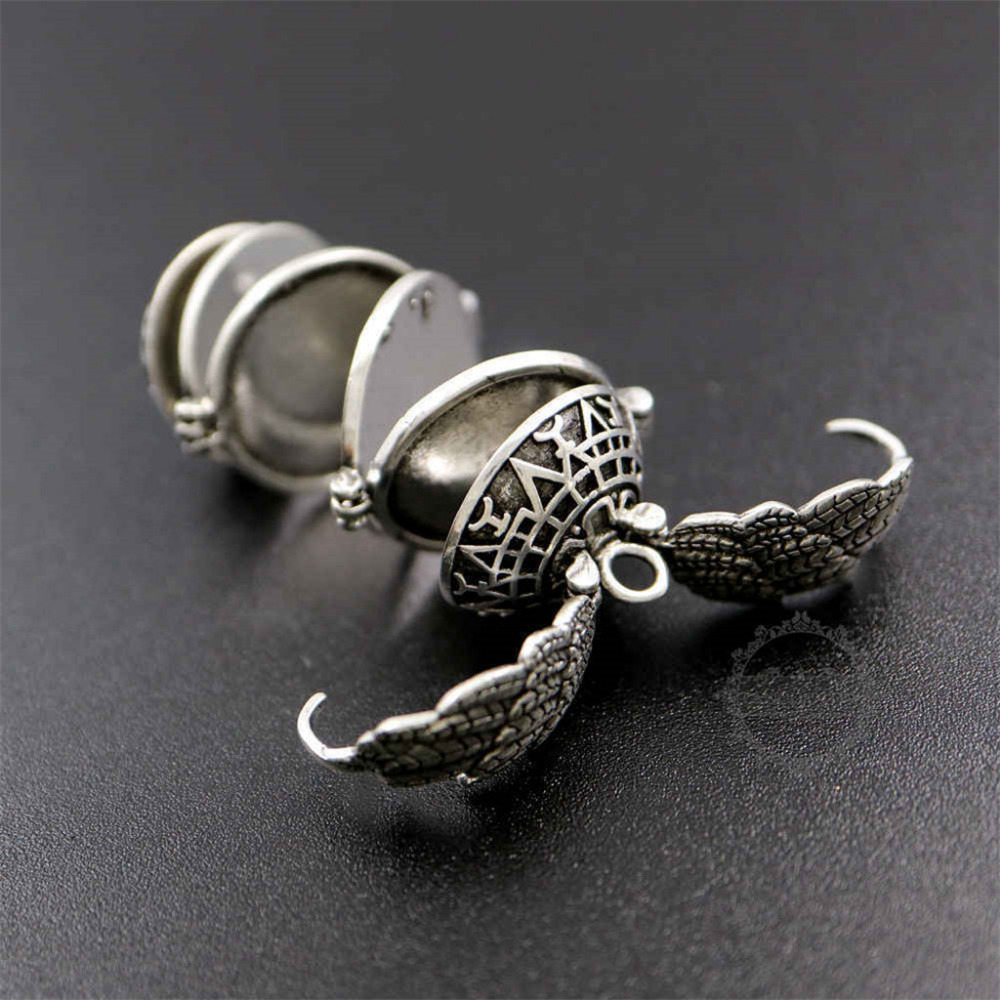 Fashion Expanding photo Locket Necklace Ball Locket Wing Design With long chain 4 Slots Pictureframe