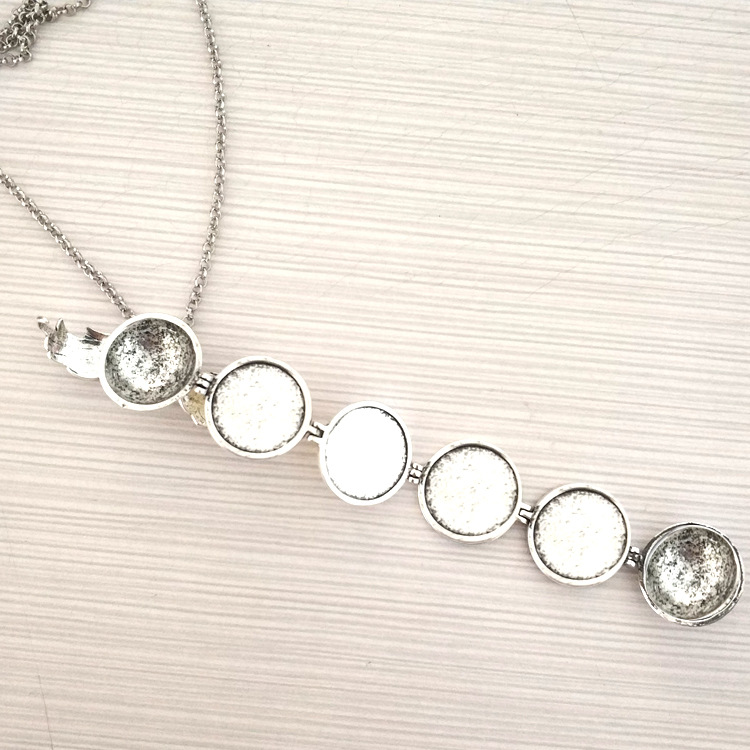 Fashion Expanding photo Locket Necklace Ball Locket Wing Design With long chain 4 Slots Pictureframe