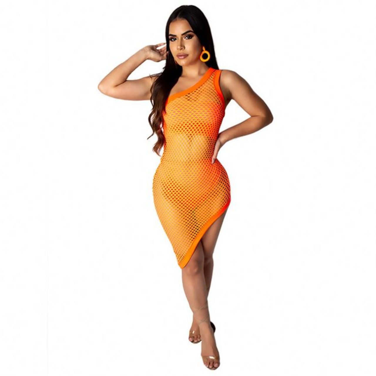 Womens Sexy Fishnet Club Dress, Net Club Dresses Women