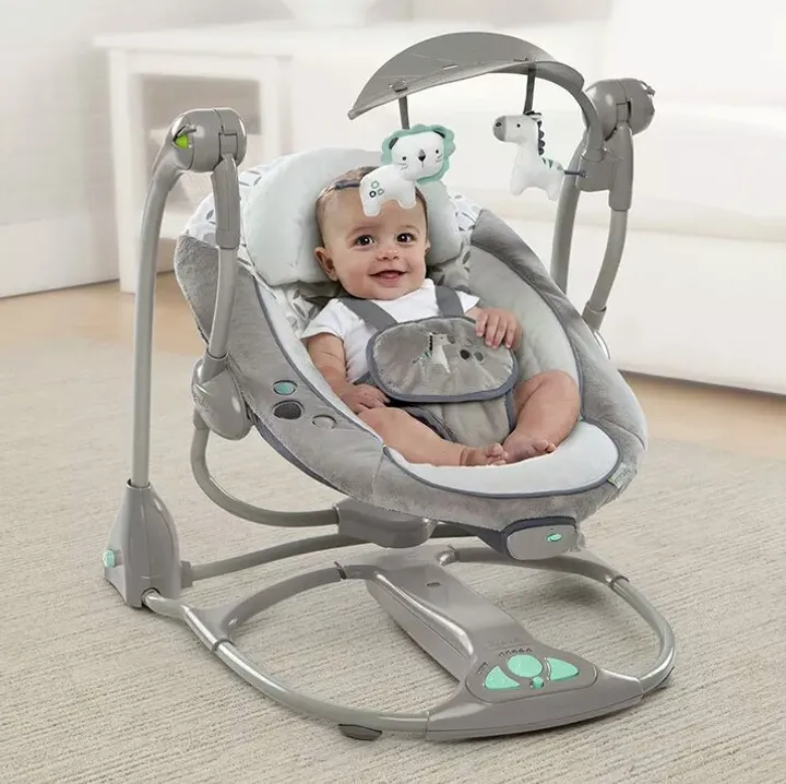 grey baby rocker chair