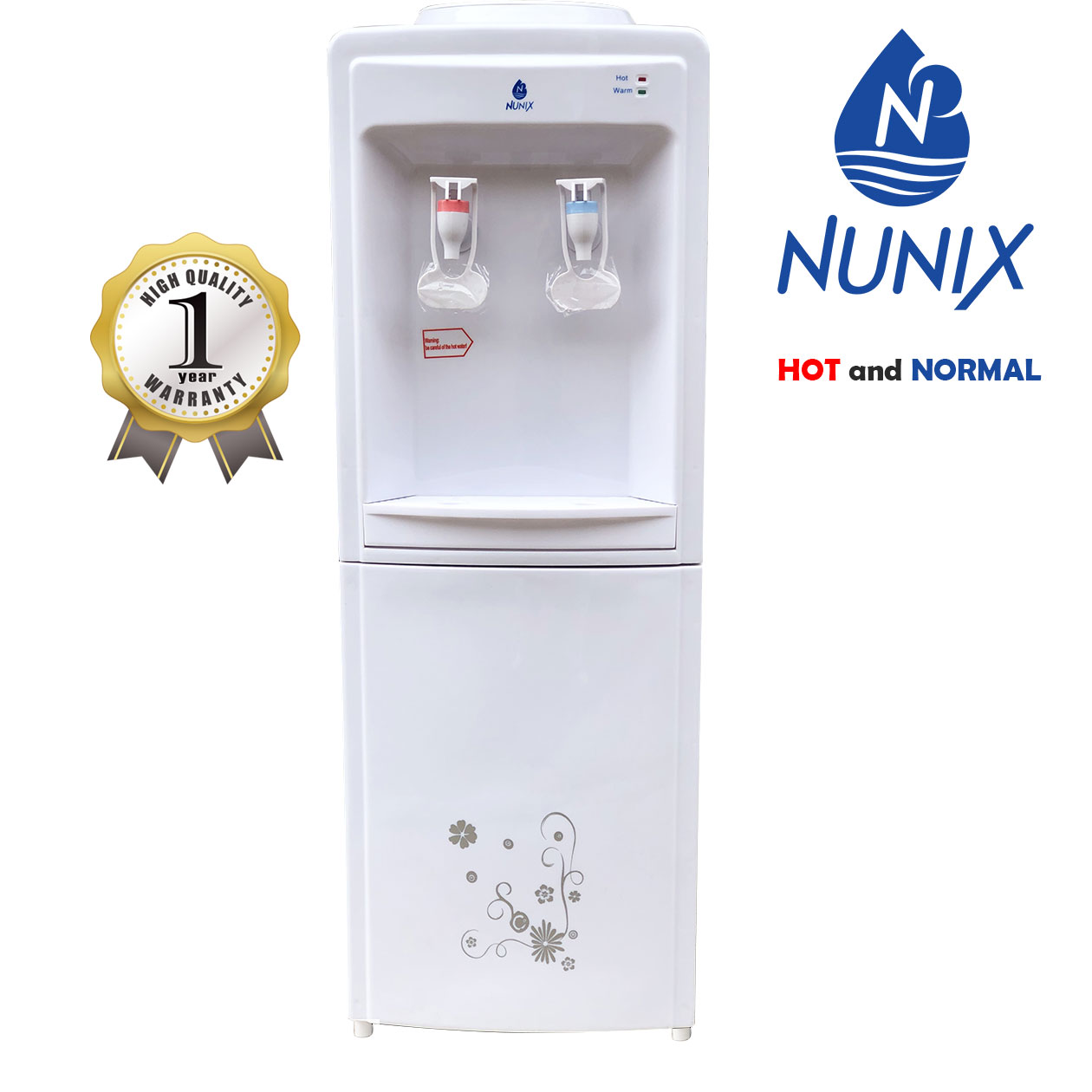 Nunix  Hot and Normal Free Standing Water Dispenser-White 1 Year Warranty R5