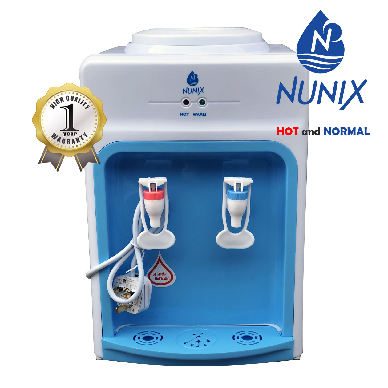 Nunix Table Top Water Dispenser Hot &amp; Normal, 1 Year Warranty