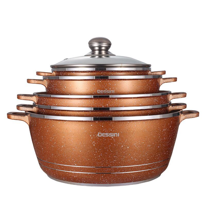 Dessini Regina 10 PCs Ceramic  Non Stick Cookware