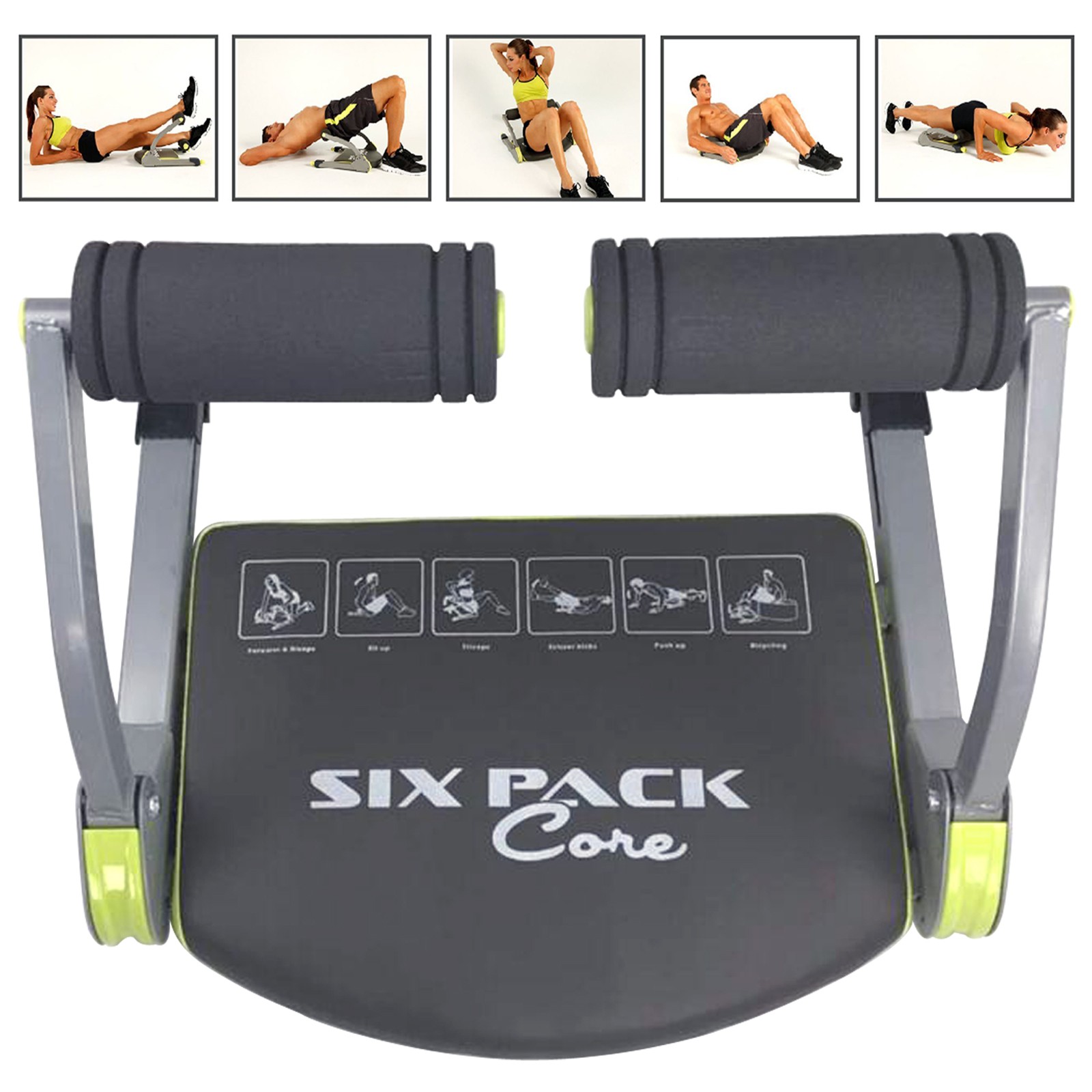 Wonder Core Six Pack Care Fitness Abs Workout Exercise Machine [With padded finishes]