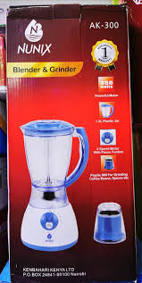 Nunix 2 in 1 Blender with a Grinder, 1.5L Jug, AK-300, 300 Watts, 1 Year Warranty