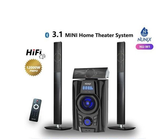Nunix Bluetooth Multimedia Subwoofer Speaker System 3.1 With Tall Boys 1 year Warranty
