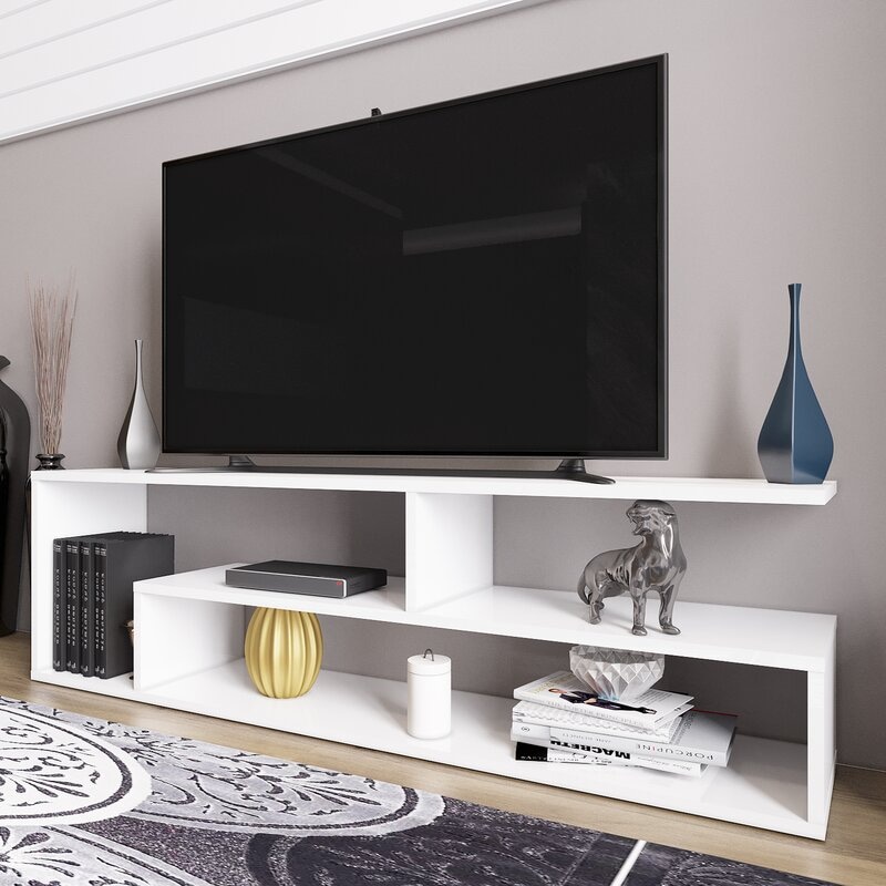 Mexico  4FT Modern Wooden TV Stand  White