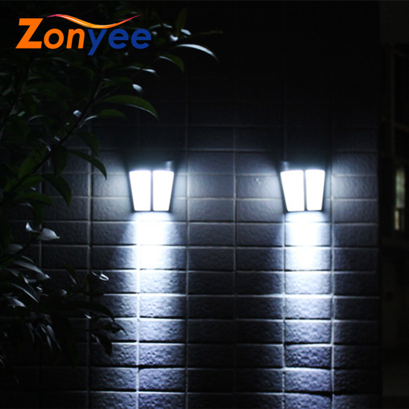 LED Solar Wall Light Outdoor IP65 Waterproof Energy Saving Home Garden Fence Path Landscape Lamp