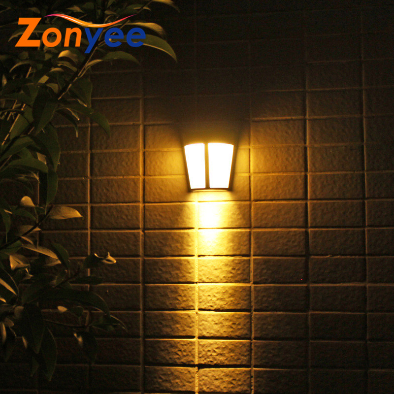 LED Solar Wall Light Outdoor IP65 Waterproof Energy Saving Home Garden Fence Path Landscape Lamp