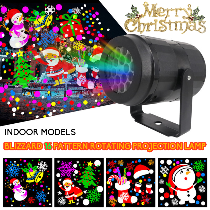 16 Patterns Outdoor Christmas LED Projection Light  Laser Light Projector Lamp for Garden Party