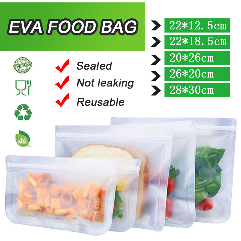 EVA Freshness Protection Package Food Bag Translucent Frosted Ziplock Bag Refrigerator Refrigerated