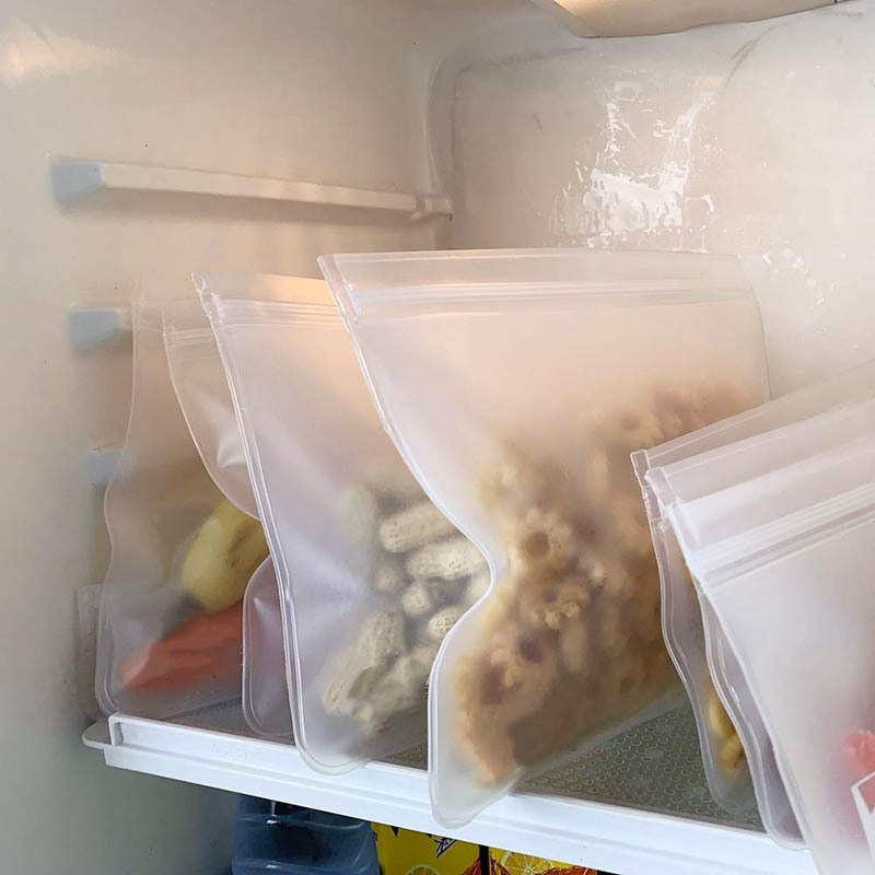 EVA Freshness Protection Package Food Bag Translucent Frosted Ziplock Bag Refrigerator Refrigerated