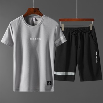 Fashion Menu2019s Outfits Short Sleeve T-Shirt+Shorts Sports Set-MF881 ...