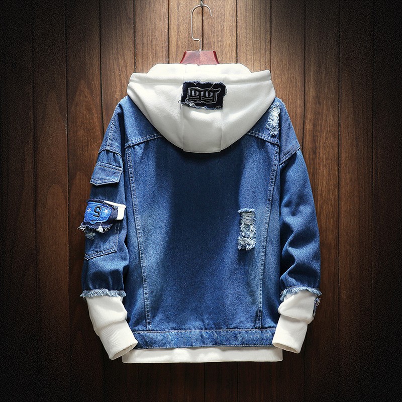 Fashion Men Denim Jeans Jacket Jackets Coat Slim Fit